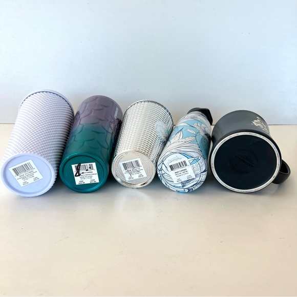 STARBUCKS 5pc Assorted 3 Tumbler 1 Water Bottle 1 Mug Reusable - Picture 3 of 15
